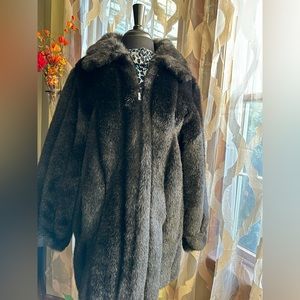 Dennis Basso faux fur coat